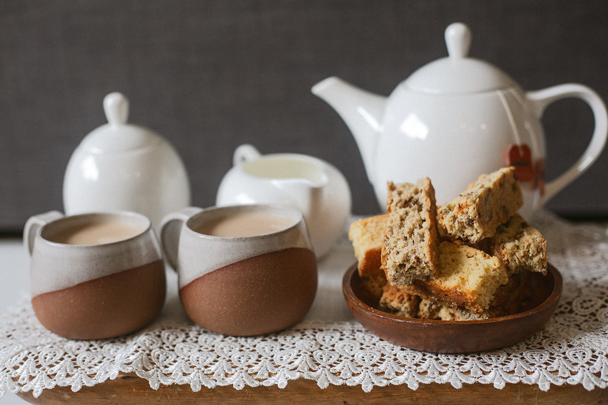 Teatime with traditional South African Rusks (Beskuit) made in Australia by Cinnamon & Cinder